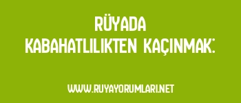 Rüyada Kabahatlilikten Kaçınmak: