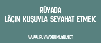 Rüyada Lâçin Kuşuyla Seyahat Etmek: