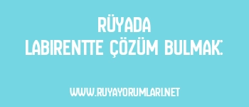 Rüyada Labirentte Çözüm Bulmak: