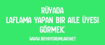Rüyada Laflama Yapan Bir Aile Üyesi Görmek: