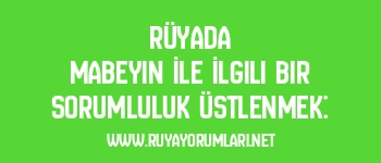 Rüyada Mabeyin İle İlgili Bir Sorumluluk Üstlenmek: