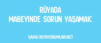 Rüyada Mabeyinde Sorun Yaşamak: