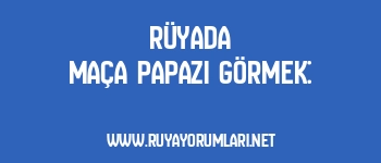 Rüyada Maça Papazı Görmek: