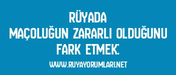 Rüyada Maçoluğun Zararlı Olduğunu Fark Etmek: