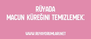 Rüyada Macun Küreğini Temizlemek: