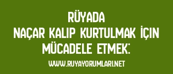 Rüyada Naçar Kalıp Kurtulmak İçin Mücadele Etmek: