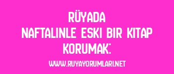 Rüyada Naftalinle Eski Bir Kitap Korumak: