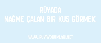 Rüyada Nağme Çalan Bir Kuş Görmek: