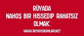 Rüyada Nahoş Bir Hissedip Rahatsız Olmak: