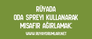 Rüyada Oda Spreyi Kullanarak Misafir Ağırlamak: