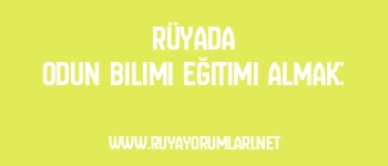 Rüyada Odun Bilimi Eğitimi Almak: