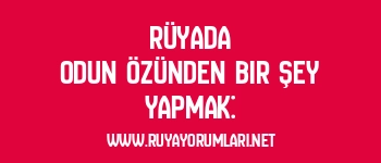 Rüyada Odun Özünden Bir Şey Yapmak: