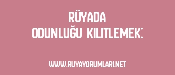 Rüyada Odunluğu Kilitlemek: