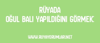 Rüyada Oğul Balı Yapıldığını Görmek: