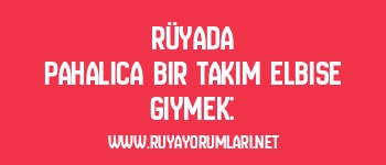 Rüyada Pahalıca Bir Takım Elbise Giymek: