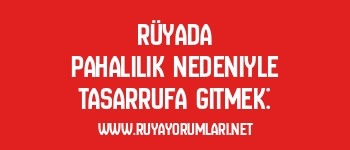 Rüyada Pahalılık Nedeniyle Tasarrufa Gitmek: