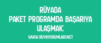 Rüyada Paket Programda Başarıya Ulaşmak: