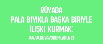 Rüyada Pala Bıyıkla Başka Biriyle İlişki Kurmak: