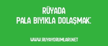 Rüyada Pala Bıyıkla Dolaşmak: