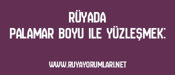 Rüyada Palamar Boyu ile Yüzleşmek: