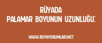 Rüyada Palamar Boyunun Uzunluğu: