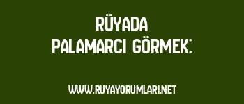 Rüyada Palamarcı Görmek: