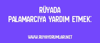Rüyada Palamarcıya Yardım Etmek: