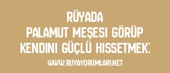 Rüyada Palamut Meşesi Görüp Kendini Güçlü Hissetmek: