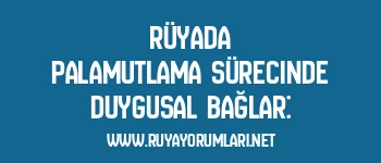Rüyada Palamutlama Sürecinde Duygusal Bağlar: