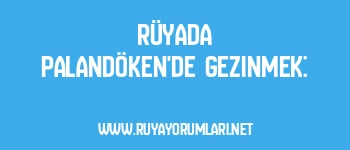 Rüyada Palandöken’de Gezinmek: