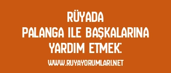 Rüyada Palanga ile Başkalarına Yardım Etmek: