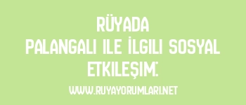 Rüyada Palangalı ile İlgili Sosyal Etkileşim: