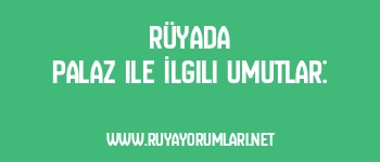 Rüyada Palaz ile İlgili Umutlar: