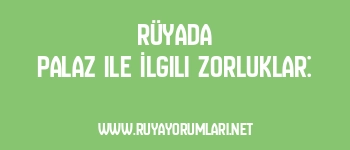 Rüyada Palaz ile İlgili Zorluklar: