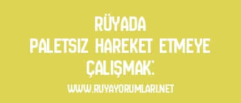 Rüyada Paletsiz Hareket Etmeye Çalışmak: