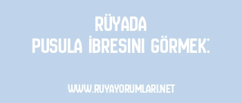 Rüyada Pusula İbresini Görmek: