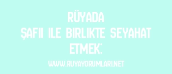 Rüyada Şafii ile Birlikte Seyahat Etmek: