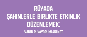 Rüyada Şahinlerle Birlikte Etkinlik Düzenlemek: