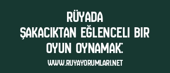 Rüyada Şakacıktan Eğlenceli Bir Oyun Oynamak: