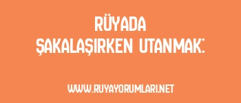 Rüyada Şakalaşırken Utanmak: