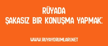 Rüyada Şakasız Bir Konuşma Yapmak: