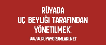 Rüyada Uç Beyliği Tarafından Yönetilmek: