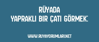 Rüyada Yapraklı Bir Çatı Görmek: