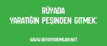 Rüyada Yaratığın Peşinden Gitmek: