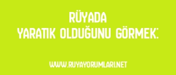 Rüyada Yaratık Olduğunu Görmek:
