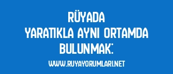 Rüyada Yaratıkla Aynı Ortamda Bulunmak: