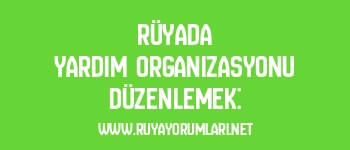 Rüyada Yardım Organizasyonu Düzenlemek:
