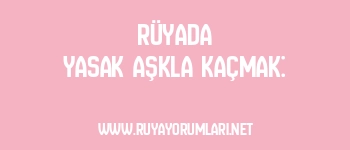 Rüyada Yasak Aşkla Kaçmak: