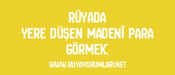 Rüyada Yere Düşen Madenî Para Görmek: