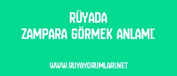 Rüyada Zampara Görmek Anlamı: